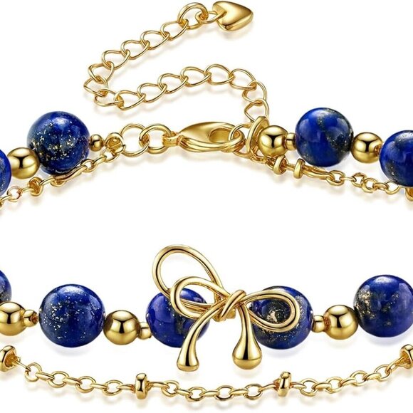 Jewelry - Handmade Crystal Gemstone Bracelet Gold Plated Adjustable Jewelry Gift for Women